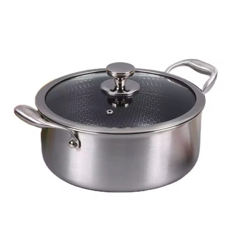 Caraclad Hex Cookware Technology 4qt Dutch Oven with Glass Lid NIB